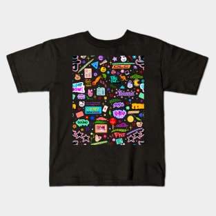 5 Star doodle (black) Kids T-Shirt